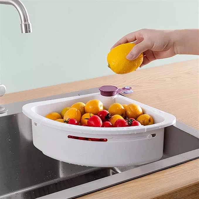 Kitchen Strainers Sink Rack Foldable Kitchen Drain Basket Dish Multifunctional Organizer Accessories Gadgets
