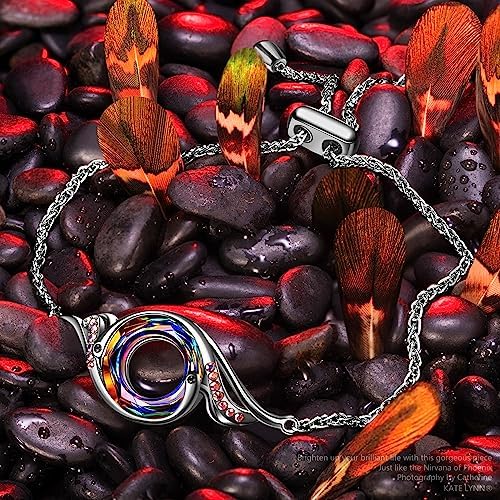 Kate Lynn Rise From the Ashes Phoenix Bracelet for Women, Adjustable Slider