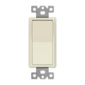 ENERLITES 4-Way Decorator Paddle Rocker Light Switch, Gloss Finish, Clamp Down Wiring, Grounding Screw, Residential Grade, 15A 120V/277V, UL Listed, 94150-LA, Light Almond