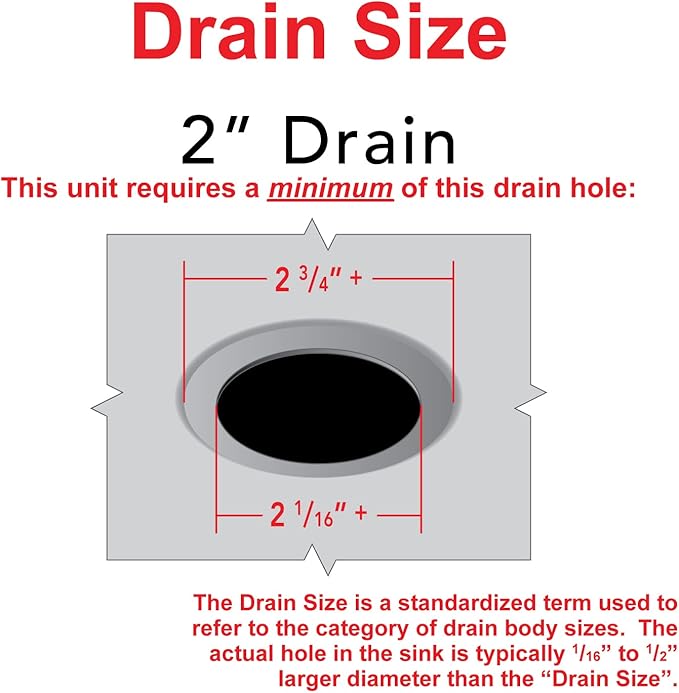 Ambassador Marine - 2 inch Drain, Trap Sink Drain, 3/4 inch & 1 inch Hose Barb, w/Strainer, w/Chain Stopper - Ultra-Mirror Finish - S00-1108-UP-W