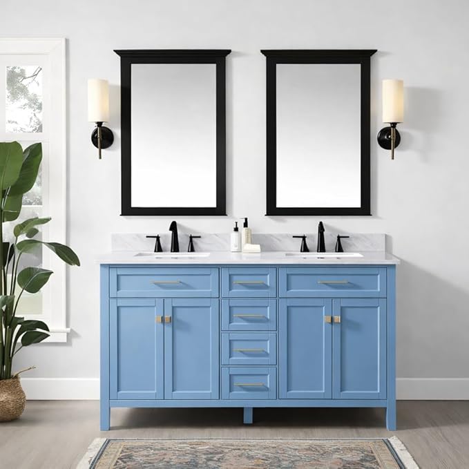 ALL-IN-ONE Paint by Heirloom Traditions, Santorini (Slate Blue), Gallon - Durable cabinet and furniture paint. Built in primer and top coat, no sanding needed. Includes our 30 featured color card.