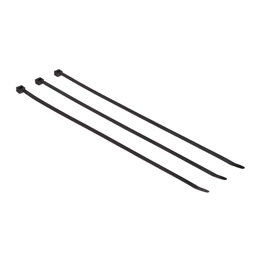 3M Cable Tie CT15BK120-C, 15 in, 120 lb Tensile, Black, Bag of 100 | For Indoor and Outdoor Use. Curved Tip Allows for Faster Threading and Installation, Self-Locking Head