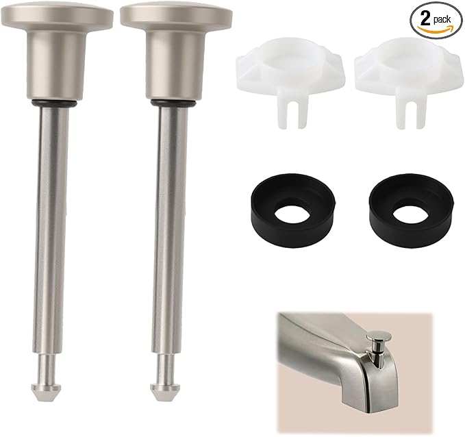 2pcs Tub Spout Diverter Repair Kit, Multi-Component Shower Diverter Kit & Diverter Repair Kit – Includes Diverter Valves, Seals & Adapters for Leaky Tub/Shower Faucets