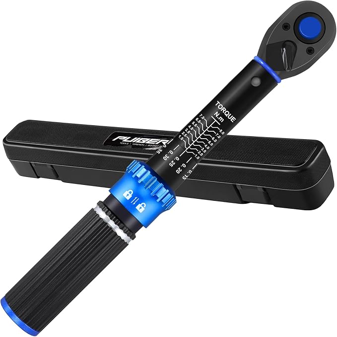 1/4" Drive Small Torque Wrench 1-8 Nm (8.85-70.8 in lb) ±3% Precision, Dual-Direction 72-Tooth Click Low Torque Wrench for Bicycle, Electronics, Small Engine Repair, and Delicate Fasteners