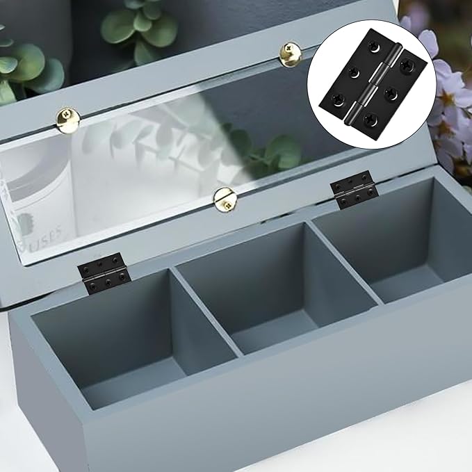 2 Inch Stainless Steel Folding Hinges for Wood Door Wooden Box Small Crafts or Lightweight Projects assigned 114 Screws