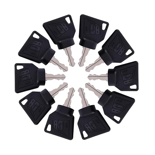 Ignition Keys for JCB Heavy Equipment 10 Packs for JCB Volvo Mini Excavator, Loader - 701, 45501, 14607, 3CX