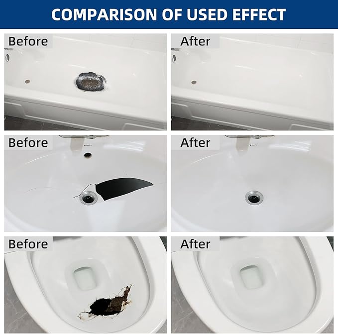 Tub and Shower Repair Kit White, Fiberglass Tub and Porcelain Repair Kit, Acrylic, Enamel, Ceramics Tile Toilet and Sink Repair Kit, Repair cracks, fragments, holes and pits, Bathtub Repair Kit White