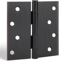 goldenwarm Interior and Exterior Door Hinges Oil Rubbed Bronze Door Hinges 4 inch x 4 inch with Square Corners,6 Pack