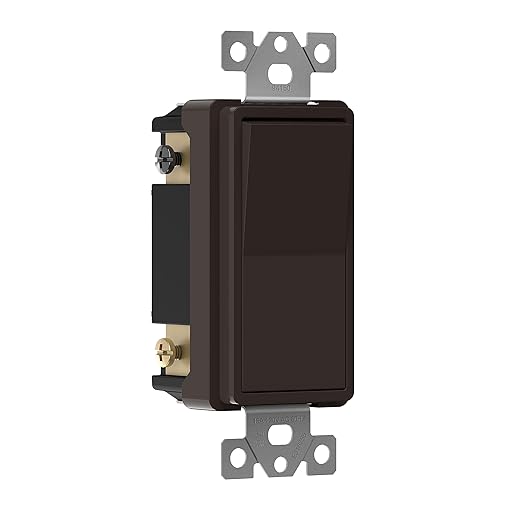 ENERLITES 4-Way Decorator Paddle Rocker Light Switch, Gloss Finish, Clamp Down Wiring, Grounding Screw, Residential Grade, 15A 120V/277V, UL Listed, 94150-BR, Brown