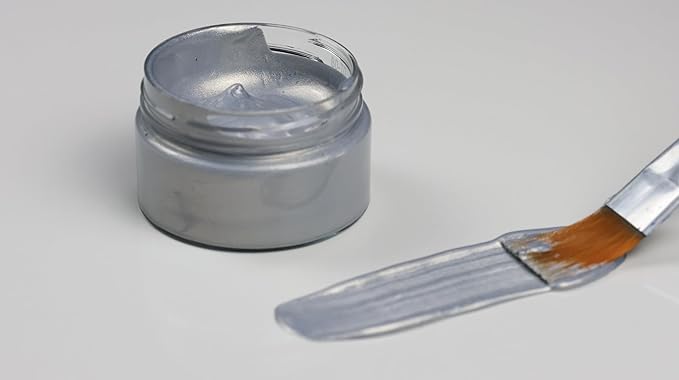 DGAGA Metallic Acrylic Paint,Metallic Silver Paints,1.69 OZ/Jar,Chalk Paste Metallic,Metallic Paints for Crafts Color-shifting Glass Paint,Blendable,Paints on Rocks,Wood,Canvas,Fabric,Ceramic