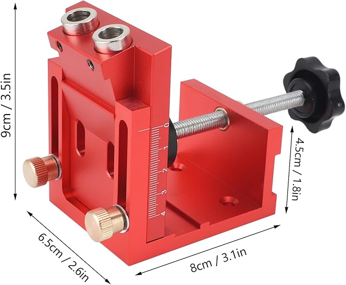 Woodwork Guides Joint Angle Tool Carpentry Locator Pocket Hole Jig Tool Kit Precision Positioning Multifunction Inclined Hole Locator Positioner for Woodworking Angle Drilling
