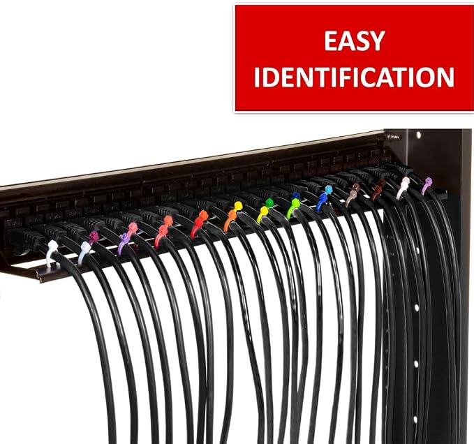 Kable Kontrol Cable Zip Ties, 8 Inch, 1000 Pcs, 50lbs Test, Red | Nylon Plastic, Self Locking, UL Listed, Indoor Use