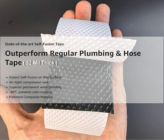 Silicone Butyl Composite Rubber Self-Fusing Tape(1.5" x 20FT) | IP67 Waterproof & 35KV Insulated | Extreme Cold/Hot Resistance | for Plumbing, Hose Repair, Pipe Leak, Electrical Joint, Handlebar Grip