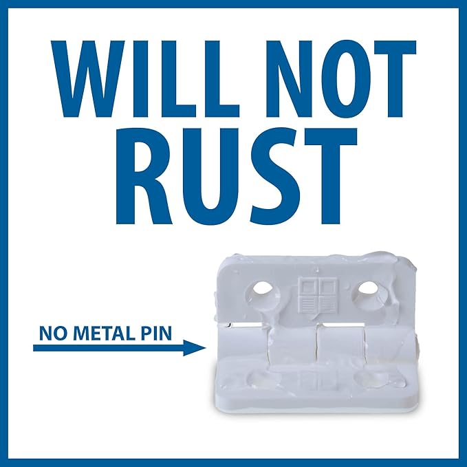 Outwater Plastics: 2'' x 2'' Polypropylene Butt Hinge | White | 2 Pack