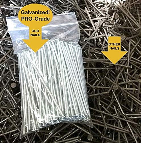 USA Made (450 Nails) Synthetic Grass Landscape, (15 Pounds Bag) 5.5" Turf Nails/Stakes, Galvanized Boxed Spikes for Securing Artificial Turf Products (an Average of 25% More Nails)