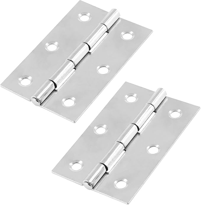 Murtenze 12 Pack 2.5 Inch Door Hinge, Silver Butt Hinges with Mounting Screws