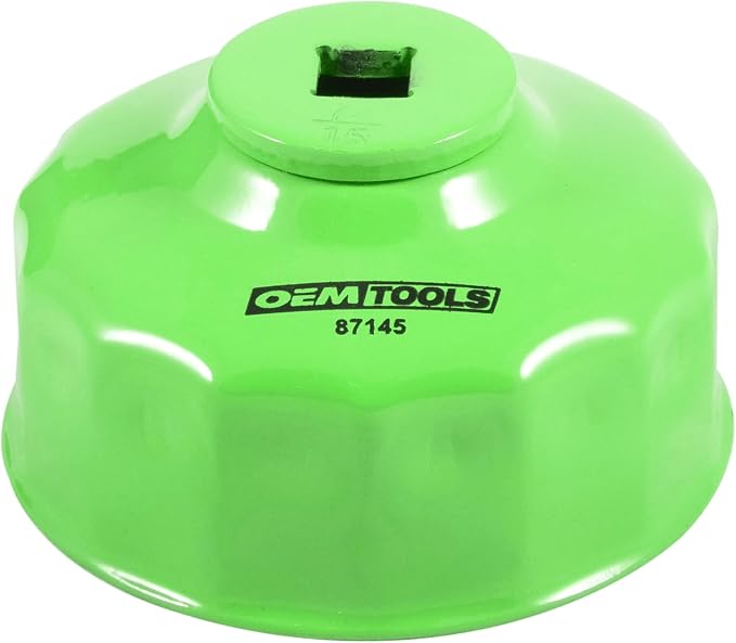 OEMTOOLS 74mm 15 Flute Oil Filter Wrench Set Non-Slip Grip & 3/8" Drive | 74mm 15 Flute Oil Filter Wrench Set, Fits 3/8" Ratchet, Non-Slip Grip, Rust-Resistant