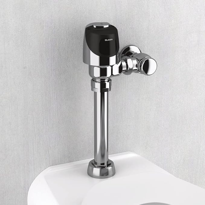Sloan G2 Optima Plus 8110 Exposed Sensor Water Closet Flushometer, 3.5 GPF Flush Valve - Single Flush, Fixture Connection Top Spud, Battery Powered Infrared Sensor, Polished Chrome Finish, 3250404