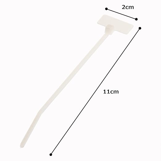 Panduit PLF1M-M Marker Flag Cable Tie, Miniature, Nylon 6.6, 4.3-Inch Length, Natural (1,000-Pack)