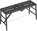 Scaffolding Platform 15.75"x59.05" Adjustable Work Platform Support 330 lbs Portable Scaffold 5 Gear Adjust Height 31 to 46 inches Folding Ladder Step Stool Non Slip