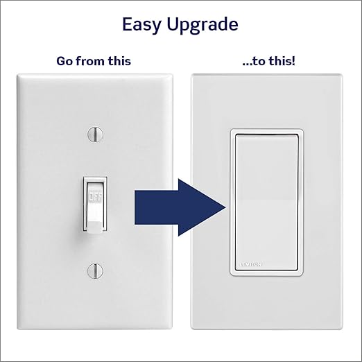 Leviton Lever Edge 15 Amp 3-Way Rocker Switch, 10-Pack, E5603-MW, White
