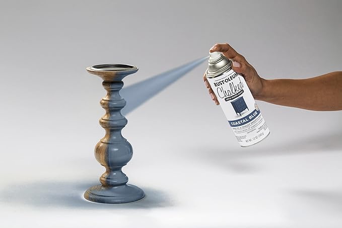 Rust-Oleum Coastal Blue Chalked All-in-One Ultra Matte Spray Paint | One Coat Coverage | No Primer, Sanding, Or Topcoat Needed | Easy Spray Application | Made in USA | 12 OZ | 6 Pack