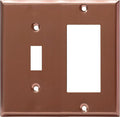 ENERLITES Combination Toggle Switch and Decorator Receptacle Metal Wall Plate, Corrosion-Resistant, Stainless Steel 201, Standard Size 2-Gang 4.50" x 4.57", UL Listed, 771131-BRG, Brushed Rose Gold