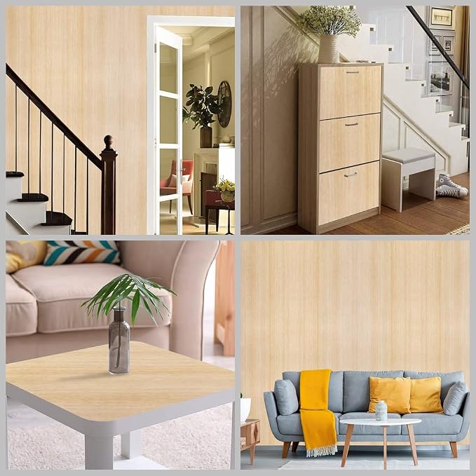 Arthome 16.5" x120''Peel and Stick Oak Wood Contact Paper Self-Adhesive Wall Paper,Decorative Vinyl Film for Countertop, Cabinets, Shelf, Drawer Liner,Easy to Clean Removable Wall Covering
