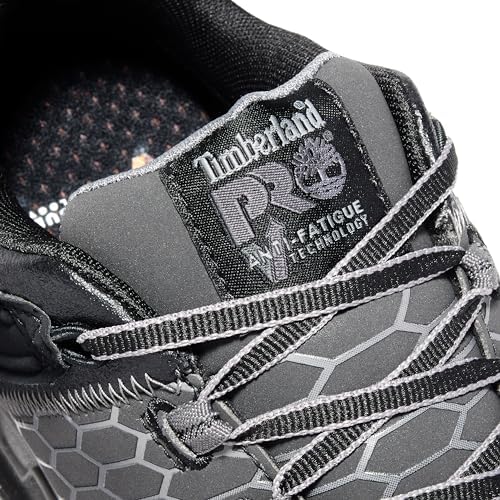 Timberland PRO Men's Powertrain Sport Alloy Safety Toe Industrial Athletic Work Shoe, Black/Grey-2024 New Raptek, 7.5 W