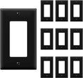 ENERLITES Decorator Light Switch or Receptacle Outlet Wall Plate, Gloss Finish, Size 1-Gang 4.50" x 2.76", Unbreakable Polycarbonate Thermoplastic, UL Listed, 8831-BK-10PCS, Black, 10 Pack
