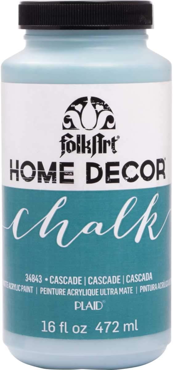 FolkArt 34843 Home Decor Chalk Furniture & Craft Paint in Assorted Colors, 16 ounce, Cascade