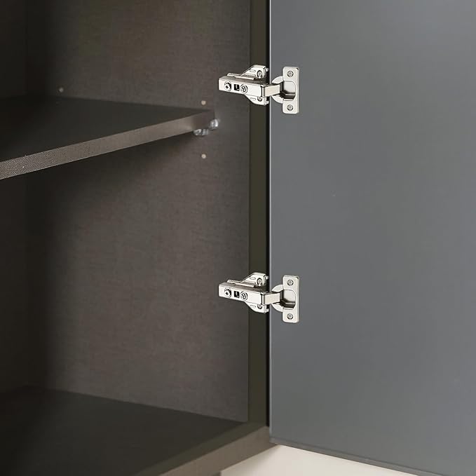JOY DECOR Full Overlay 10 Packs (5 Pairs) Concealed Kitchen Cabinet Hinges 105 Degree Soft Close Adjustable Cabinet Door Hinges for Face Frame Cabinet