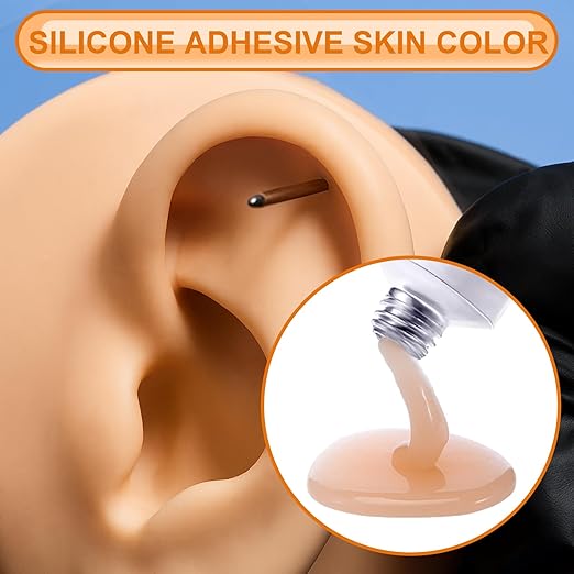 Lounsweer 1 Pcs Silicone Adhesive Glue for Skin Doll Repair Flesh Color Soft Adhesive Rubber Repair Glue for Filling Silicone Baby Doll Cavities Rubber Molds Halloween SFX Makeup