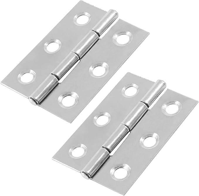 Murtenze 16 Pack 2 Inch Door Hinge Cabinet Hinge,Silver Butt Hinges Ball Bearing Window Outdoor Hinges with Mounting Screws