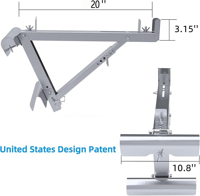 Ladder Jacks 2 Pack for Metaltech Scaffolding Platform,Two-Rung Short Body Extension Ladder Jack for Working Stage,2024 Upgrading Design & Strengthen Stability. (1 Pair)