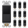 AIDA 3 Way Decorative Light Switch, Electric Switches,15Amp, 120/277 Volt, 3 Way Rocker Switch, Wall Switch Replacement, Self-Grounding, Residential and Commercial Grade, UL Listed (10 Pack,Black)