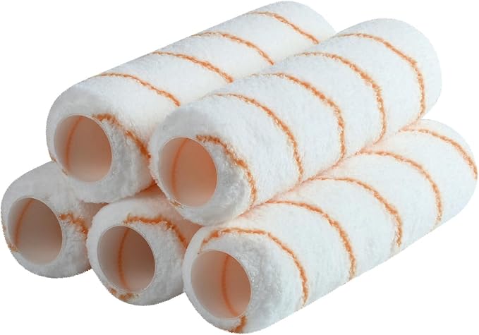 Bates- Paint Roller Covers, 9", Brown Stripes, 5 Pack, Covers for Paint Rollers 9 Inch, 9 Inch Paint Roller Covers, Paint Roller Cover, Paint Roller Covers 9 Inch, Large Paint Roller Covers