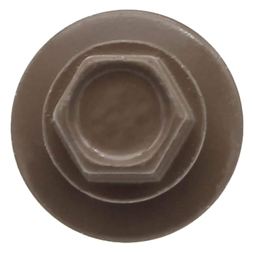 10 x 1-1/2" Light Brown Metal Roofing Screws - Hex Washer Head- Self-Starting/Tapping - EPDM Washer. 8 X 250 Bags - 2,000 Screws