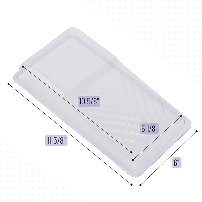 Bates- Paint Tray Liner, 4 Inch, 30 Pack, Clear, Plastic Disposable Paint Tray for Painting Walls