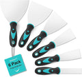 6 Pack Putty Knife, 1” 1.5” 2” 3” 4” 5” Spackle Knives, Premium Stainless Steel Paint Scraper, Perfect Tools for Repairing Drywall, Removing Wallpaper, Applying Mud Plaster