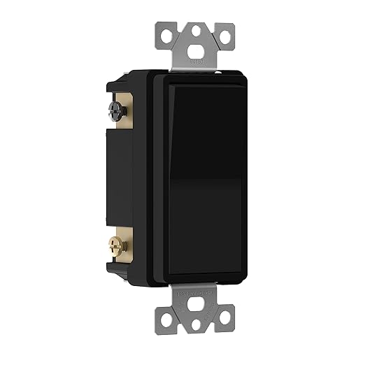 ENERLITES 4-Way Decorator Paddle Rocker Light Switch, Clamp Down Wiring, Gloss Finish, Grounding Screw, Residential Grade, 15A 120V/277V, UL Listed, 94150-BK, Black