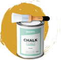 Chalk Paint for Furniture 25 fl.Oz. (750ml) + Special Chalk Paint Brush - Furniture Paint no Sanding or Priming - Chalk Finish Wood Paint - DIY Projects Home Decor & Improvement (MUSTARD)