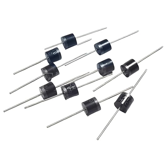 50PCS 6A10 Rectifier Diode 6A 1000V Schottky Axial Switching Diodes 6 Amp 1000 Volt Doorbell Dioden R-6 Package Applicable DIY Maintenance Teaching Experiment