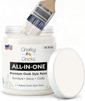 Chalky Chicks 16 Fl Oz Matte Old Lace Off White Chalk Paint for Furniture Without Sanding - No Prep Furniture Paint No Sanding All in One for Crafts, Wood, Cabinet, Walls, Metal, Dresser, Farmhouse