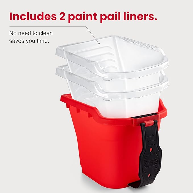 Mister Rui Paint Brushes, Paint Cup with Paint Bucket Liners, 2 Inch Paint Brush, Professional Paint Brush Set for Smooth Finish, Wall, Furniture, Trim