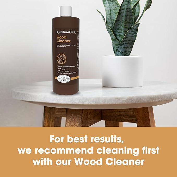 Furniture Clinic Wood Stain | Antique Pine | Water Based | Fast Drying, Low Odor, & Non-Toxic | for Indoor & Outdoor Furniture and More | Multiple Finishes | (17oz / 500ml)