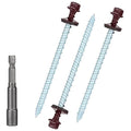 Metal Roofing Screws 10 x 3 inch, Brown Hex Head Sheet Metal Roof Screw with EPDM Washer for Corrugated Roofing (250Pcs)