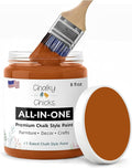Chalky Chicks 8 Fl Oz Matte Acorn (Orange) Chalk Paint for Furniture Without Sanding - No Prep Furniture Paint No Sanding All in One for Crafts, Wood, Walls, Cabinet, Metal, Dresser, Farmhouse