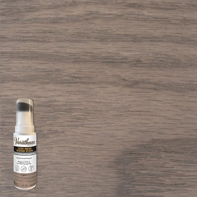 Varathane 368034 Less Mess Wood Stain and Applicator, 4 oz, Gray