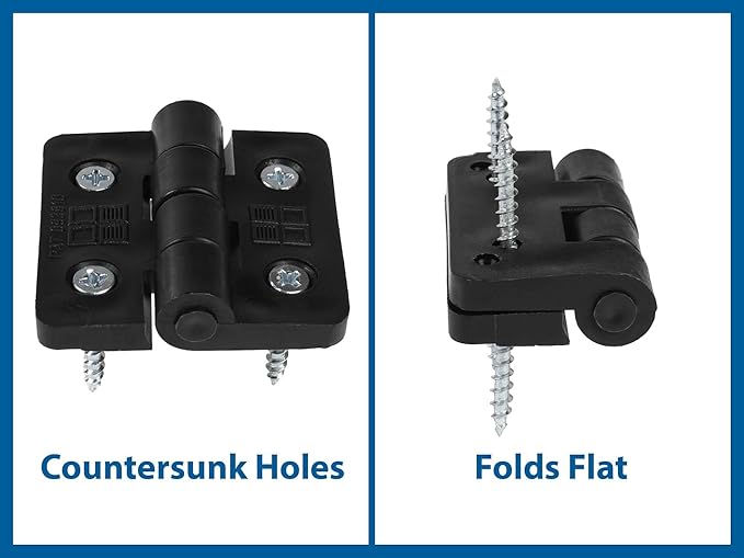 Outwater Plastics: 2'' x 2'' Polypropylene Butt Hinge | Black | 2 Pack